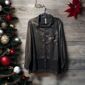 Penningtons Black & Bronze Shimmery Sheer Top